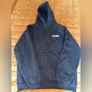 Now This is Living Shannon Beveridge heavyweight navy hoodie sweatshirt